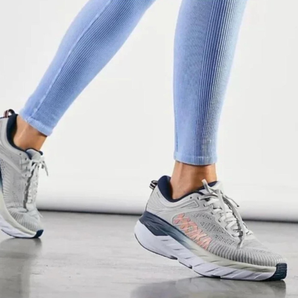 Hoka One One Bondi 7 Women's Running Shoes Lunar Rock | 8.5 D
